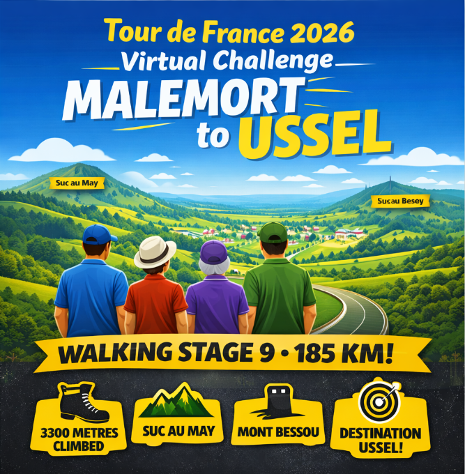 Malemort to Ussel - Tour de France 2026 Virtual Challenge - 185km