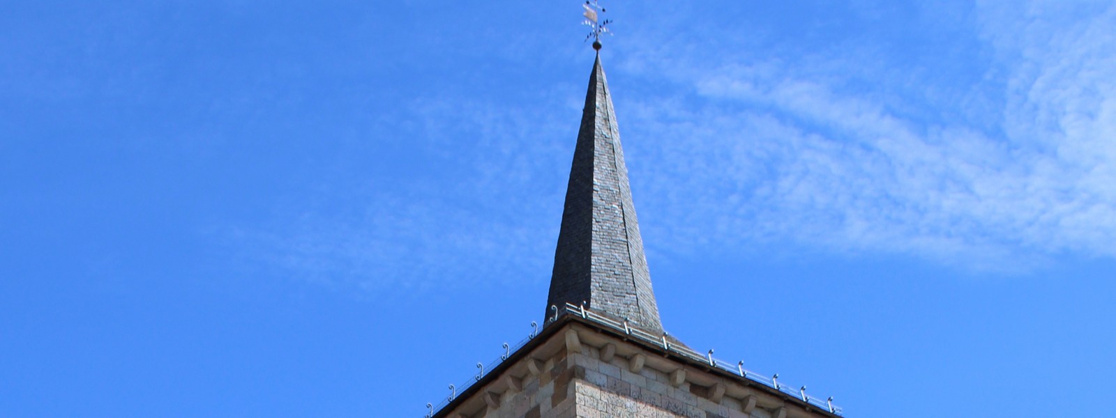 The Romanesque clocher-porche of the abbey church of Saint-André at Meymac
